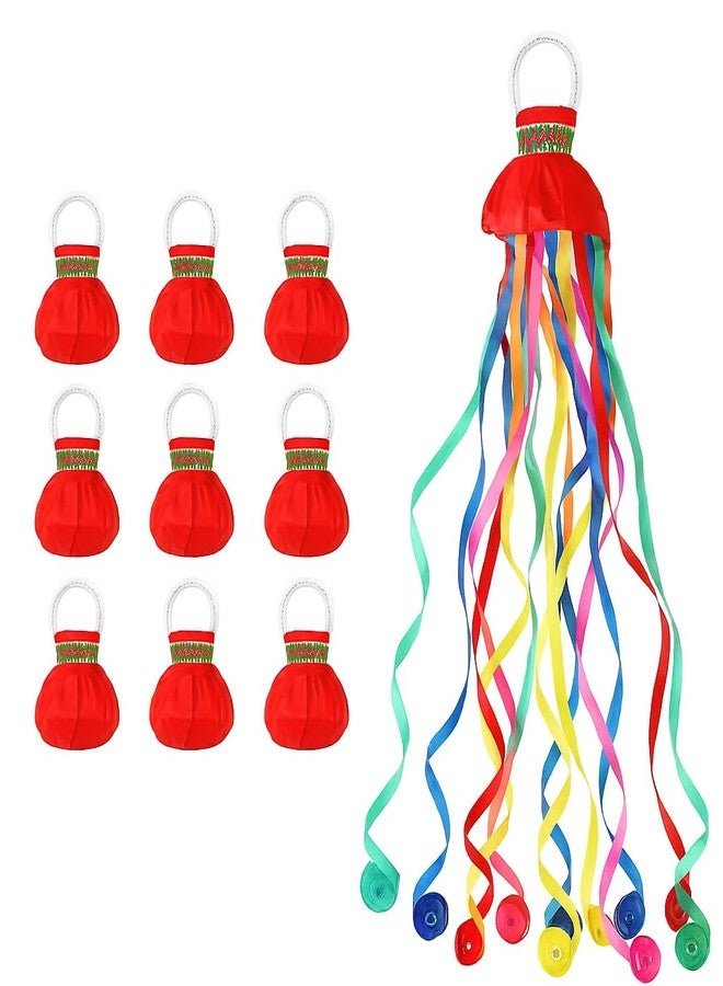 AMFIN Handheld Confetti Streamer Party Poppers - 10 Pack | 30 Streamers Per Popper | 16ft Long Multicolor Ribbons | Safe & Mess-Free Party Decor for Birthday, Anniversary -Multi - Image 1